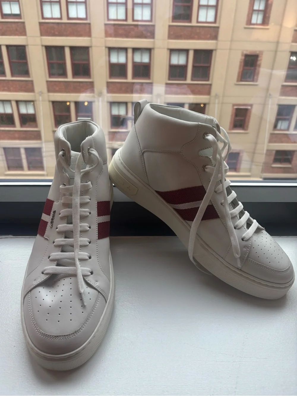 Bally Myles High-Top Sneakers With with Red Stripes Men’s 13 NWOT